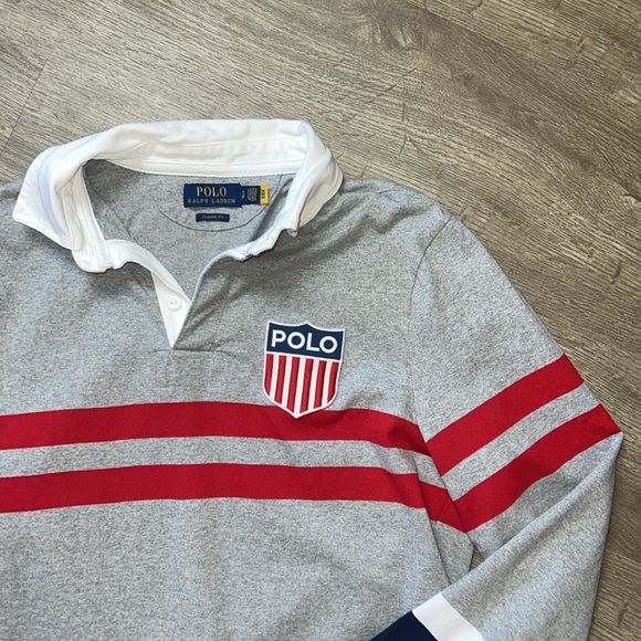 Polo‎ Ralph Lauren Rugby Crest Special Polo Shield Patch Shirt Classic Fit - Picture 5 of 11
